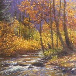 Aspen and Stream, Lundy Lake